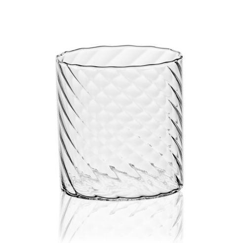 Italesse Twist Mixology Collection Handcrafted Borosilicate Glass Tumbler 320cc in a Pack of 2 - IT3384