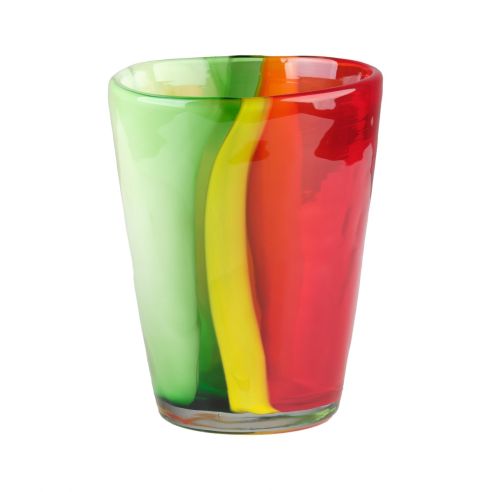 Italesse Amazonicos Handcrafted Single Large Glass Tumbler in Loro Design 310cc - IT3393-53