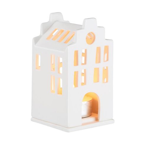 Rader Tea Light Holder In Porcelain Lighthouse Range Mini Town House Design - RA13916