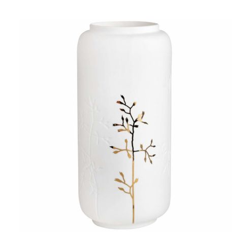 Rader Vase In Porcelain With Gold Twig Decoration Small Size - RA15169