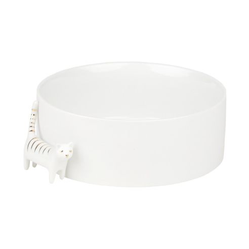 Rader Bowl In Porcelain With Cat Decal With Gold Detail - RA16223
