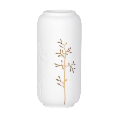 Rader Vase In Porcelain Mini Size With Gold Branch Detail - RA16487
