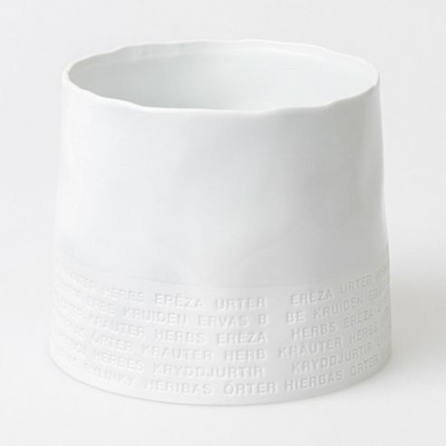 Rader Herb Pot In Porcelain With Words Of Poetry Around The Outside - RA17314