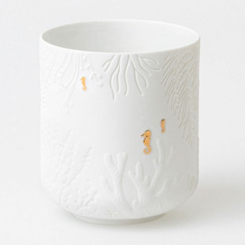 Rader Tea Light Holder In Porcelain Seahorse Design - RA17360