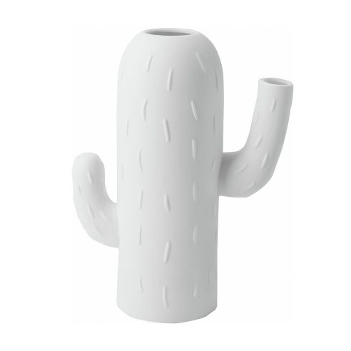 Rader Vase In Porcelain With Gold Decal Cactus Columnar Design Size Mini - RA17569