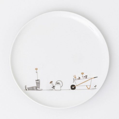 Rader Plate In Porcelain For Gardeners - RA17928