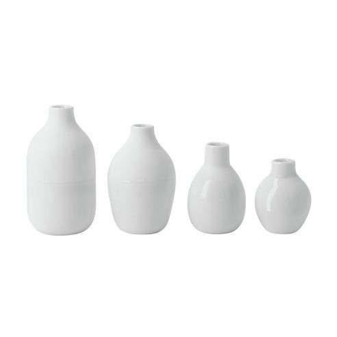 Rader Vases In Porcelain Bottle Shaped In White Size Mini - RA18227