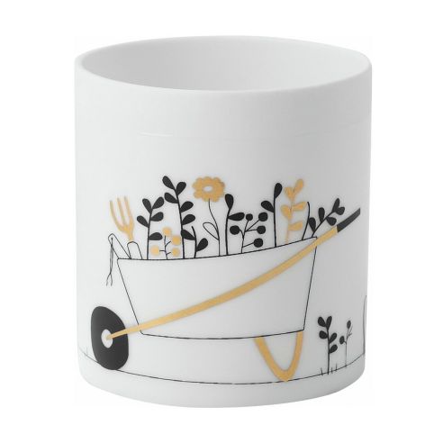 Rader Tea Light Holder In Porcelain Gardener Design - RA18378