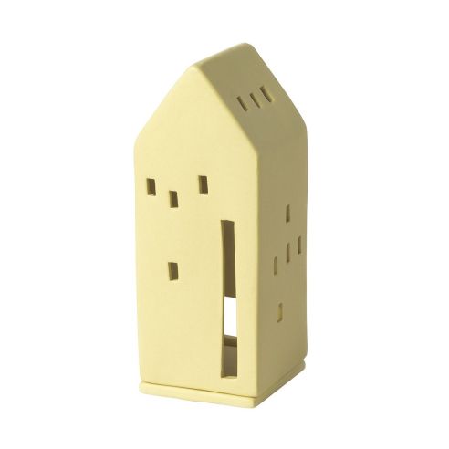 Rader Tea Light Holder In Porcelain Lighthouse Range Lemon - RA51601