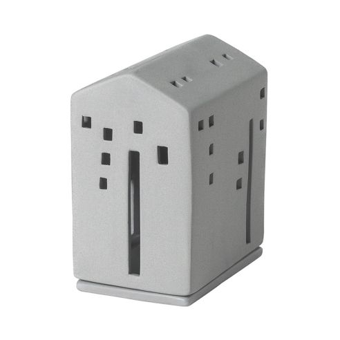 Rader Tea Light Holder In Porcelain Lighthouse Range Grey - RA51603