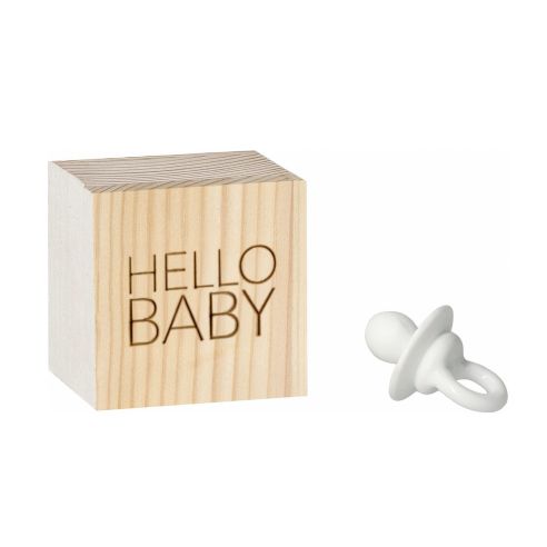 Rader Lucky Gift Box With Porcelain Pacifier "Hello Baby" - RA18150