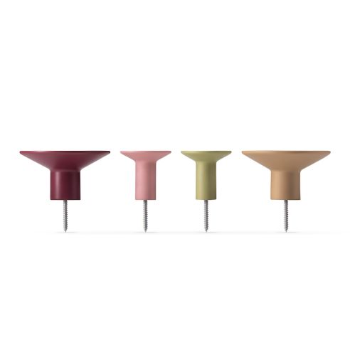 Remember Wall Hanging Hooks Fuchsia Design Set Of 4 Slightly Damaged Edges (Non-Returnable) - REWD02Z1