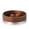 Philippi Snack & Nut Bowl In Walnut Wood And Stainless Steel Julie Design - PH353006