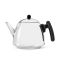 Bredemeijer Teapot Double Wall Duet Classic Design 1.2L in Polished Steel Raised Base With Black Fittings - BR1310Z