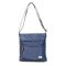 Roka London Kennington B Cross Body Shoulder Bag Medium Recycled Repurposed Sustainable Nylon In Airforce - RKKEBO01