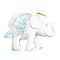 Elephant Parade Christmas Tree Hanging Bauble Ornament White Angel - EP81241381