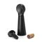 Philippi Wine Set Vino Design Set Of 2pcs Corkscrew And Bottle Stopper In Black  - PH114007