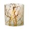 Philippi Votive In Frosted Glass With Gold Decal Large Forest Design - PH141031
