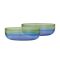 Remember Bowls In Borosilicate Glass In A Set Of 2 Ocean Colour - RESL48