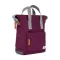 Roka London Bantry B Backpack Rucksack Small Recycled Repurposed Sustainable Nylon In Royal Burgundy - RKBAB107