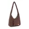 Roka London Belsize Crossbody Shoulder Bag Medium Recycled Repurposed Sustainable Taslon In Chocolate - RKBZM003