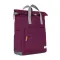 Roka London Canfield B Backpack Rucksack Medium Recycled Repurposed Sustainable Nylon In Royal Burgundy - RKCAB109
