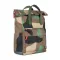 Roka London Canfield B Backpack Rucksack Medium Recycled Repurposed Sustainable Canvas In Vintage Camo - RKCAB101