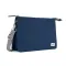Roka London Carnaby XL Cross Body Shoulder Bag Recycled Repurposed Sustainable Canvas In Crisp Blue - RKCAXL028