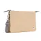 Roka London Carnaby XL Cross Body Shoulder Bag Recycled Repurposed Sustainable Taslon In Biscotti - RKCAXL048