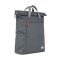 Roka London Finchley A Backpack Rucksack Large Recycled Repurposed Sustainable Canvas In Faded Black - RKFIA028