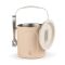 Leopold Vienna Ice Bucket Double Walled 1.0L Complete With Lid And Tongs In Stainless Steel Sand Finish Corvina Design - BRLV243004