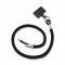 Pantone Adjustable Mobile Phonestrap In Nylon Black 419 - PT101330419