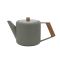 Bredemeijer Teapot Double Wall Duet Boston Design 1.1L in Slate Grey With Wood Look Fittings - BR111032