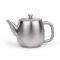 Bredemeijer Teapot Double Wall Vera Design 900ml In Matt Steel With Stainless Steel Filter - BR111100