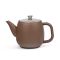 Bredemeijer Teapot Double Wall Vera Design 900ml In Dark Brown With Stainless Steel Filter - BR111101