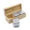 Bredemeijer Tea Box With 3 Aluminium Square Containers In Natural Bamboo - BR184024