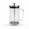 Leopold Vienna Cafetiere Coffee & Tea Maker Arusha Design Ribbed Glass Look Capacity 1.0L - BRLV117025