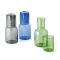 Philippi Water Carafe With Cup Mouth Blown Glass Viva Design Ht 19cm In Grey Only - PH311004
