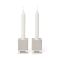 Pantone Candle & Tea Light Holder Set of 2 In Handmade Fine China Warm Gray 002C - PT101720002