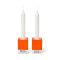 Pantone Candle & Tea Light Holder Set of 2 In Handmade Fine China Orange 021C - PT101720021