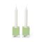 Pantone Candle & Tea Light Holder Set of 2 In Handmade Fine China Light Green 578C - PT101720578