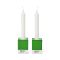 Pantone Candle & Tea Light Holder Set of 2 In Handmade Fine China Green 3539C - PT101723539