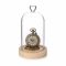Ideas4Seasons Dome Bell Jar with Heart Top Decal And Wood Base Diameter 10cm Ht18.0cm - ID29368