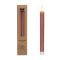 Ideas4Seasons LED Honeycomb Candle Set of 2 Diameter 2.2cm Ht 25cm Mauve With Timer - ID32689