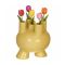 Ideas4Seasons Tulip Vase In Stoneware Strollz Design Mustard - ID35091