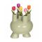 Ideas4Seasons Tulip Vase In Stoneware Strollz Design Soft Green - ID35092