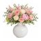 Ideas4Seasons Vase In Ceramic Rose Design In White Small - ID37130
