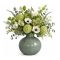 Ideas4Seasons Vase In Ceramic Rose Design In Green - ID37145