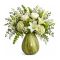 Ideas4Seasons Vase In Ceramic Lily Twist Design Green Small - ID37157