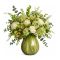 Ideas4Seasons Vase In Ceramic Lily Twist Design Green Large - ID37167